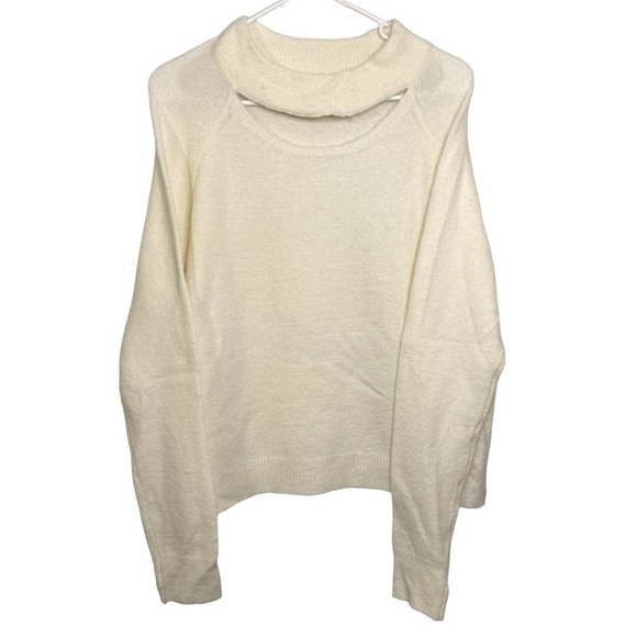 Urban Outfitters cut out mock neck fuzzy cozy soft sweater women’s L Large - Picture 1 of 8